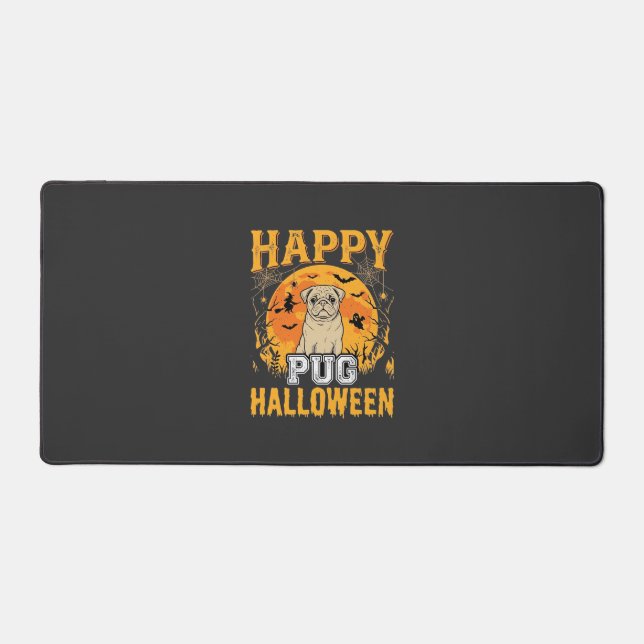Conception de chien effrayant Halloween Pug heureu (Recto)