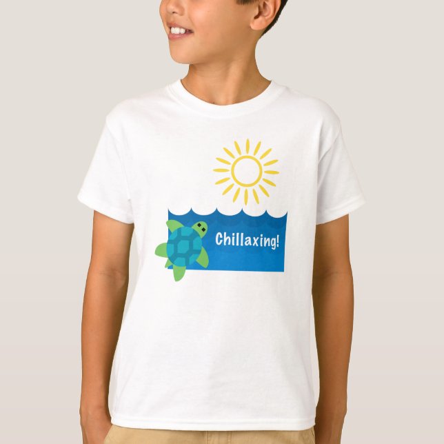 Conception de chillaxage de tortue - T-shirt de ba (Devant)
