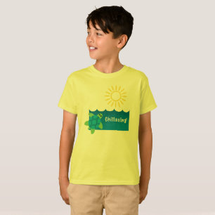 Conception de chillaxage de tortue - T-shirt de ba