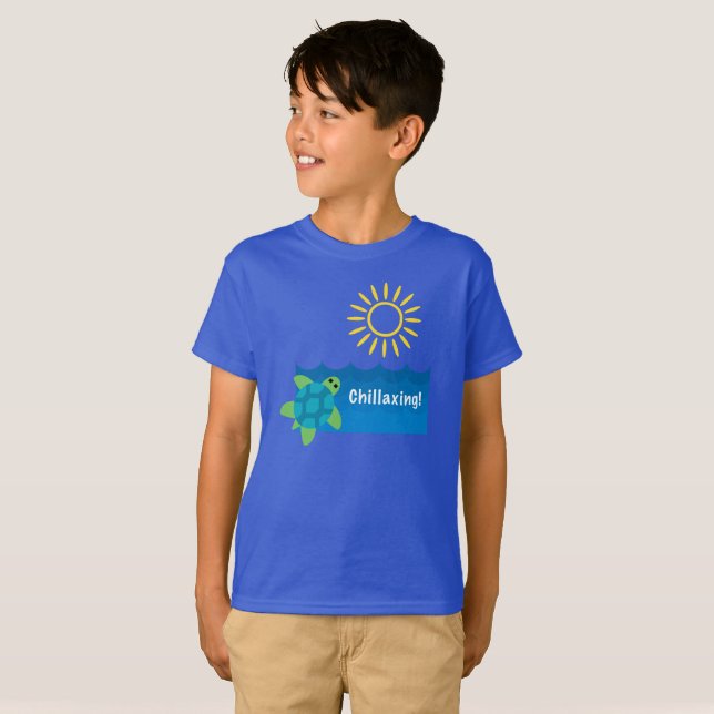 Conception de chillaxage de tortue - T-shirt de ba (Devant entier)