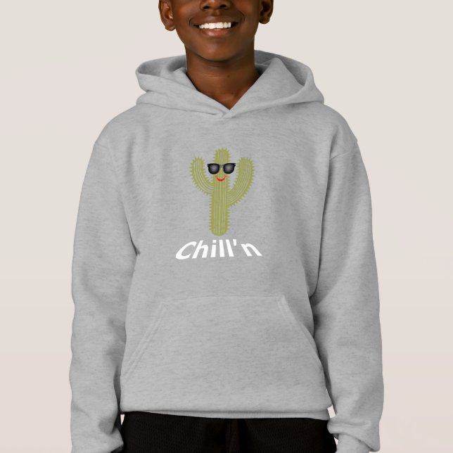 Conception de Chill'n Cactus - Sweat - shirt à cap (Devant)