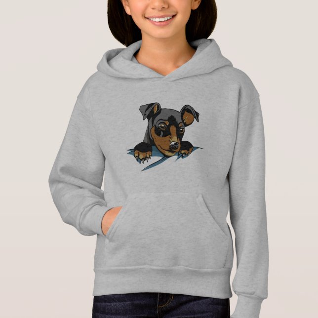 Conception de chiot teckel noir mignon (Devant)