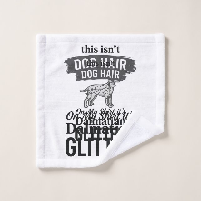 Conception de citation de cheveux de chien drôle d (Gant de toilette)
