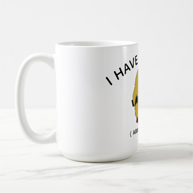 Conception de citation de mug canard drôle (Gauche)