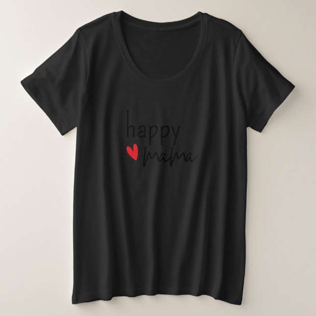 Conception de cœur minimaliste Happy Mama (Design devant)