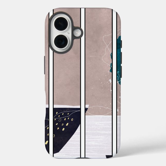conception de coque abstraite pour iphone 16 (Verso)