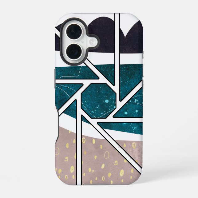 conception de coque abstraite pour iphone 16 (Verso)