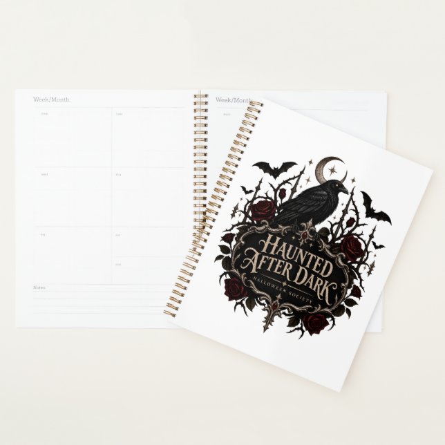 Conception de corbeau gothique Halloween Haunted A (Devant avec enveloppe)