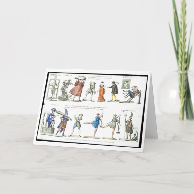 Conception de costume de ballet, carte de voeux (Devant)