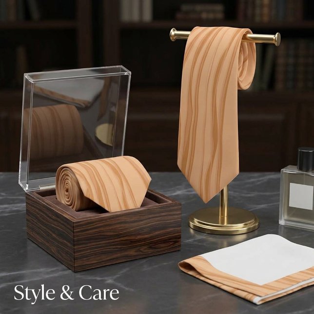 Conception de cravate unique inspirée du bois natu (Unique Natural Wood Inspired Necktie Design)