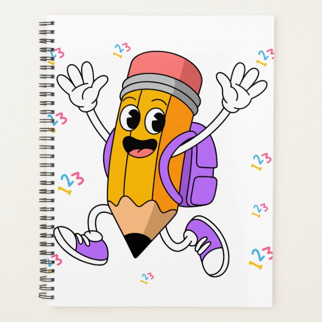 Conception de crayon amical pour la rentrée des cl (Devant)