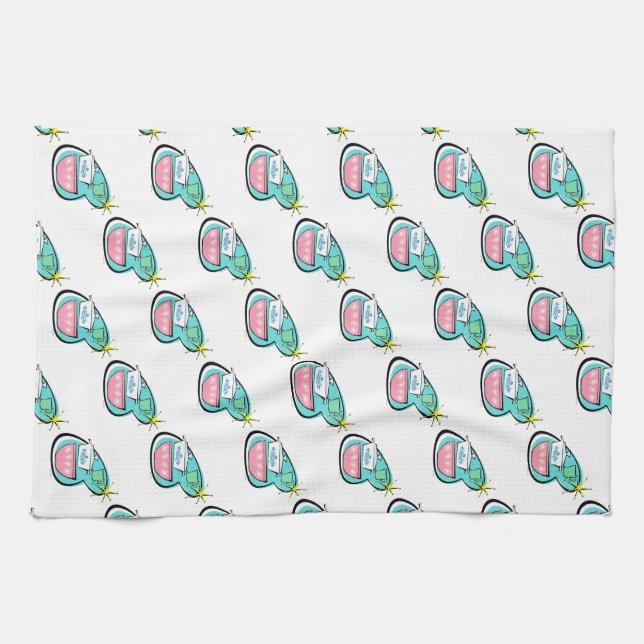 Conception de cuisine atomique Serviette de cuisin (Horizontal)