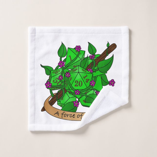 Conception de dés Druid (Gant de toilette)