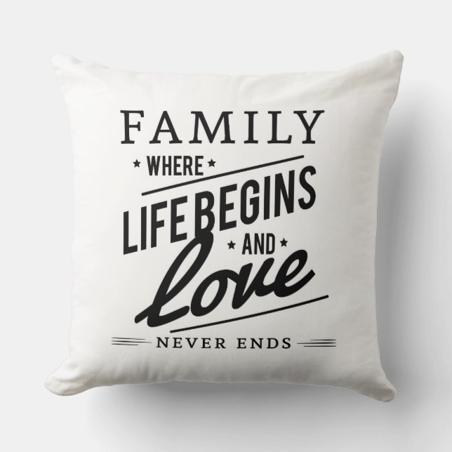 Conception de devis familial Coussin à lancer, 20" (Recto)