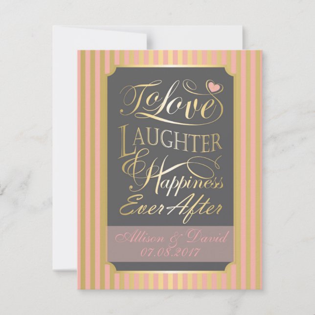 Conception de devis mariage, avec des lettres pers (Devant)