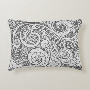 Conception de doodle d'art personnalisé Coussin d'