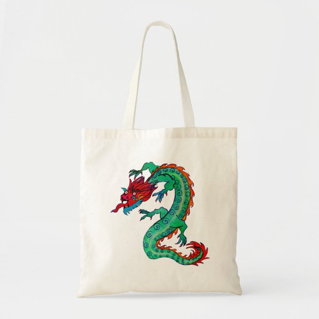 Conception de dragon sur le sac fourre-tout à (Devant)
