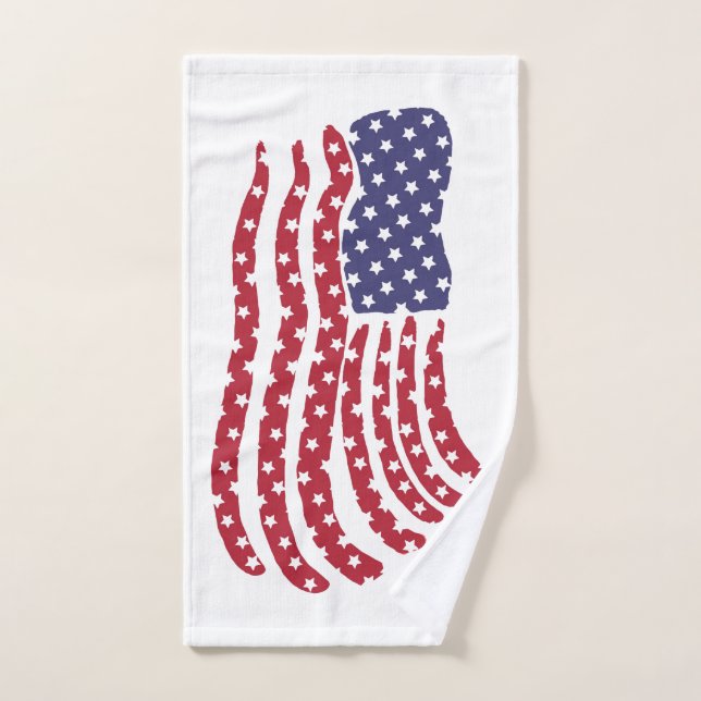 Conception de drapeau bleu blanc rouge (Serviette à main)