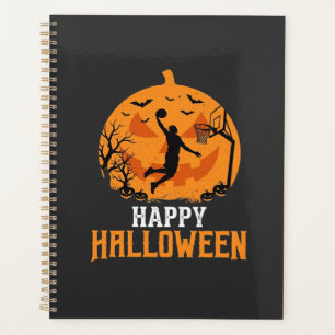 Conception de dunk de basket-ball Halloween citrou