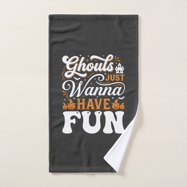Conception de fantômes d'Halloween qui veulent jus (Serviette à main)