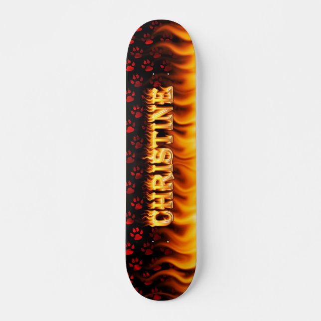 Conception de feux et de flammes pour skateboard C (Devant)