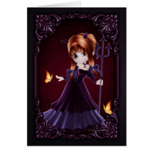 Conception de fille de petit cookie diable 5 Carte