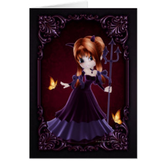 Conception de fille de petit cookie diable 5 Carte