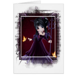 Conception de fille de petit cookie diable 6 Carte