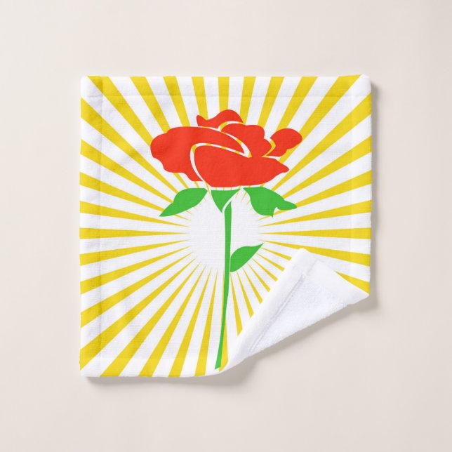 Conception de fleur de rayon de soleil (Gant de toilette)