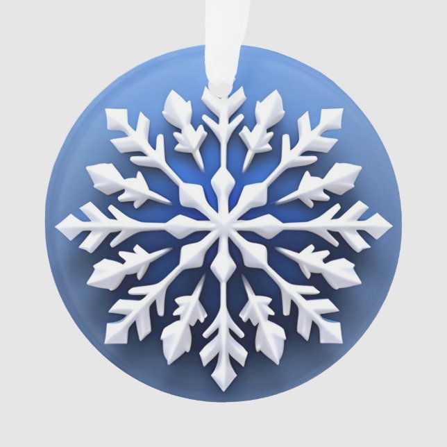 Conception de flocon de neige blanc détaillé (devant)