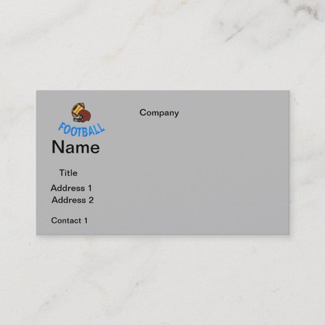 CONCEPTION DE FOOTBALL carte de visite (Devant)