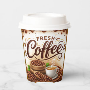 Conception de gobelets en papier pour café avec de