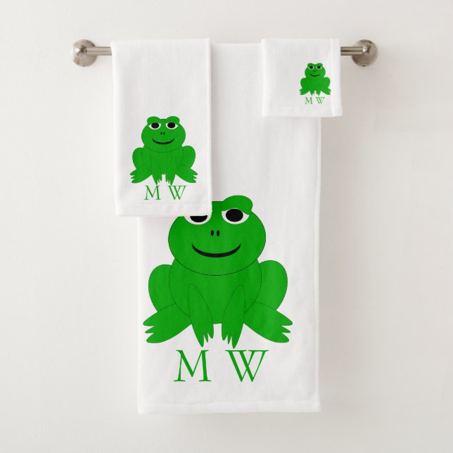 Conception de grenouille monogrammée (En situation)