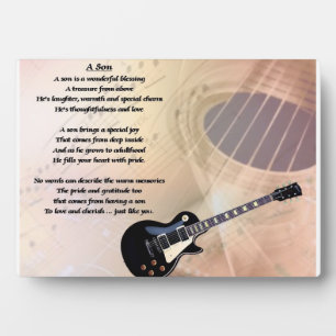 Conception de guitare - Plaque de poème Son