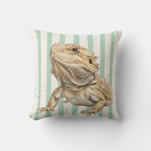 Conception de housse de coussin de dragon barbu à