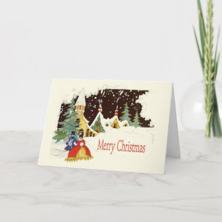 Conception de la carte de Noël Vintage Snowy
