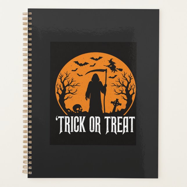 Conception de la Faucheuse pour Halloween Trick or (Devant)