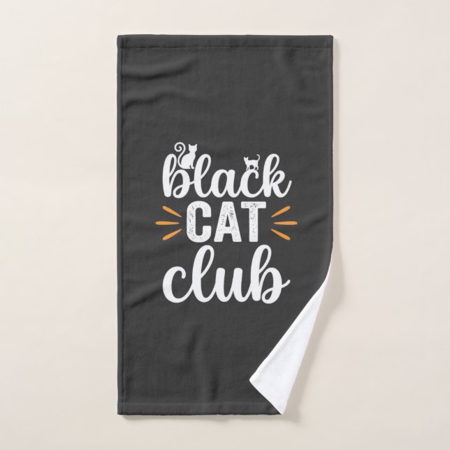 Conception de la fête d'Halloween du Club Chat Noi (Serviette à main)