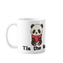 Conception de la tasse de Noël avec panda mignon