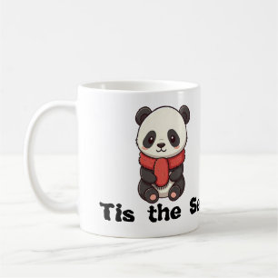 Conception de la tasse de Noël avec panda mignon