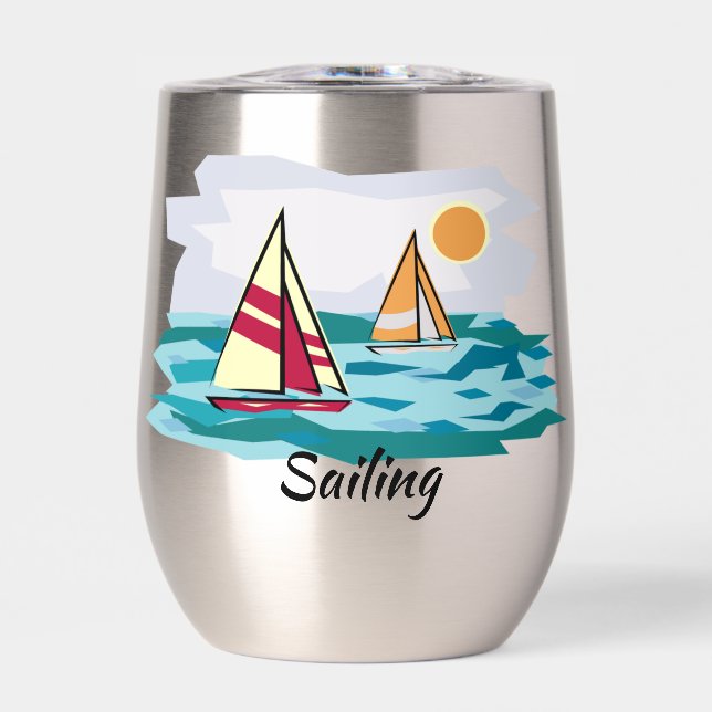 Conception de la voile Tumbler à vin thermique (Avant)