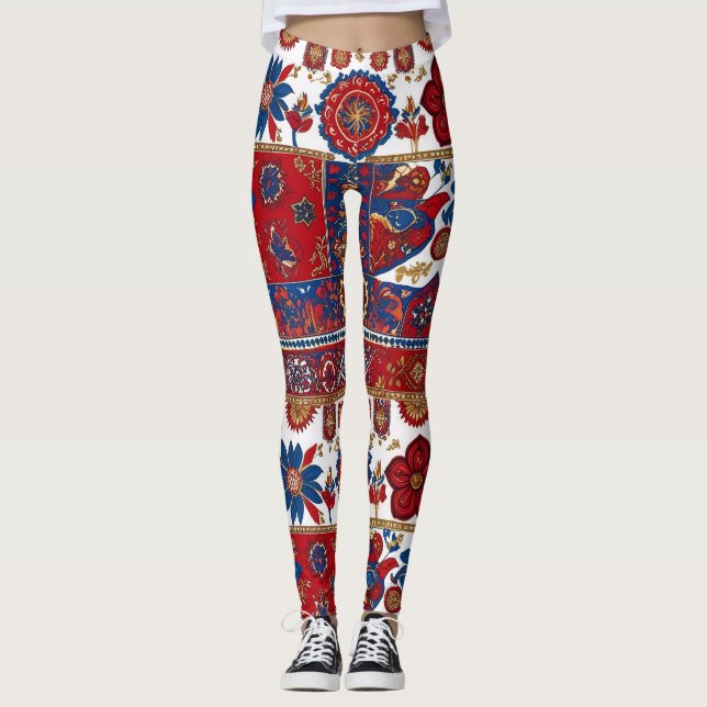 Conception de legging inspirée du tapis serbe 6 (Devant)
