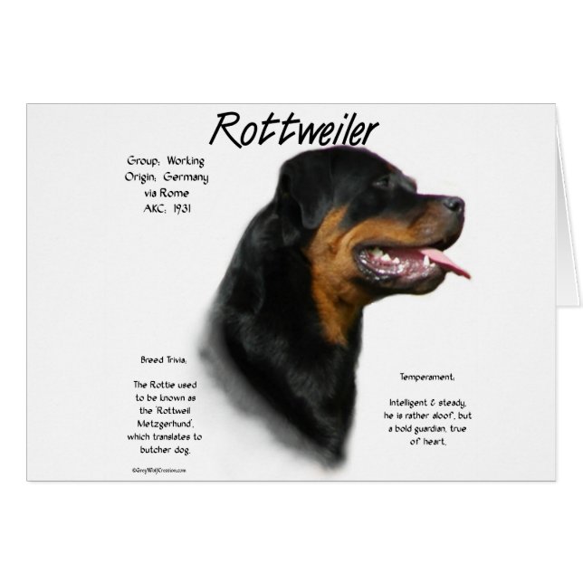 Conception de l'historique Rottweiler (Devant horizontal)