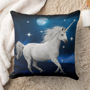 Conception de licorne Coussin Clair de Lune Bleu