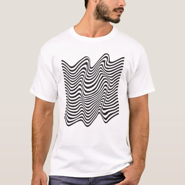 conception de lignes ondulées T-Shirt (Devant)