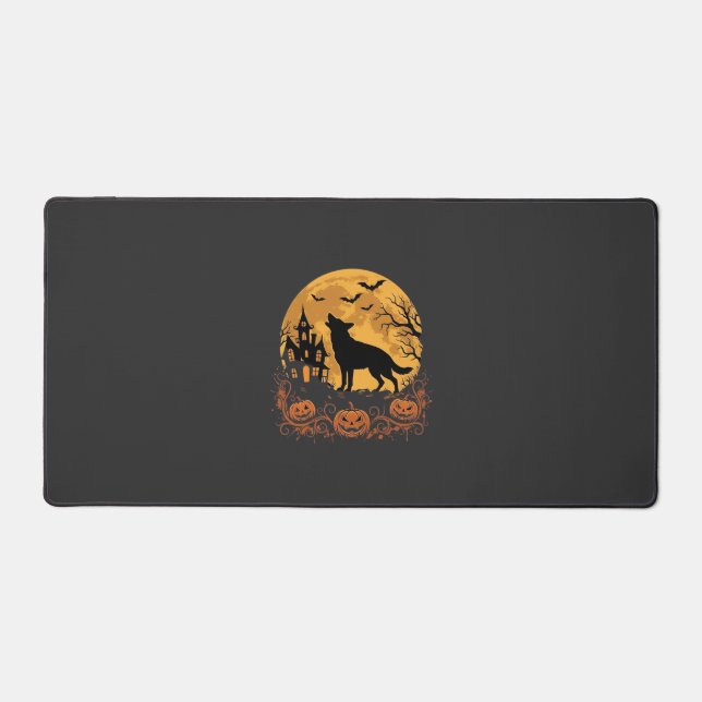Conception de lune de Halloween de berger allemand (Recto)