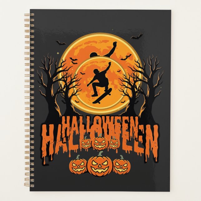 Conception de Lune de Skateboard d'Halloween Hallo (Devant)
