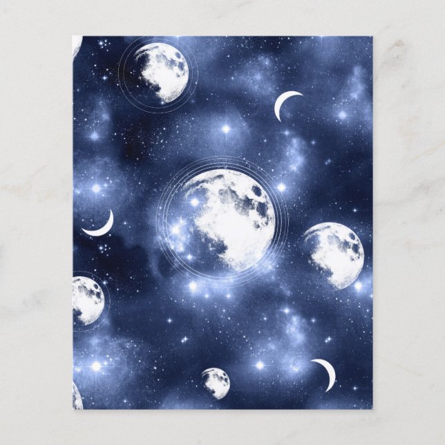 Conception de lunes et d'étoiles de ciel bleu de g (Devant)