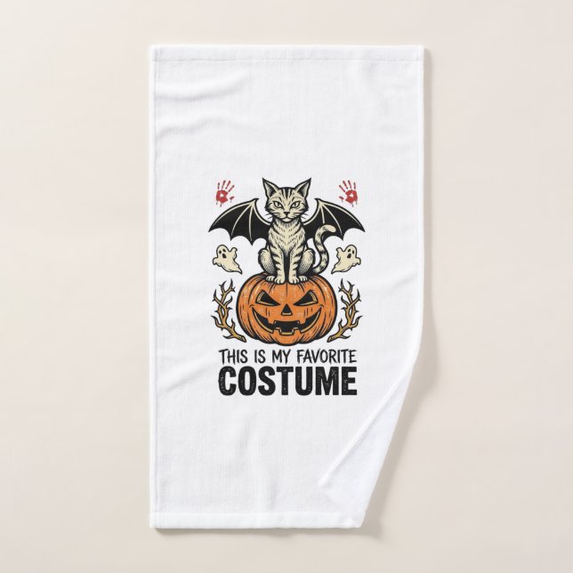 Conception de maillot de costume de chat de citrou (Serviette à main)