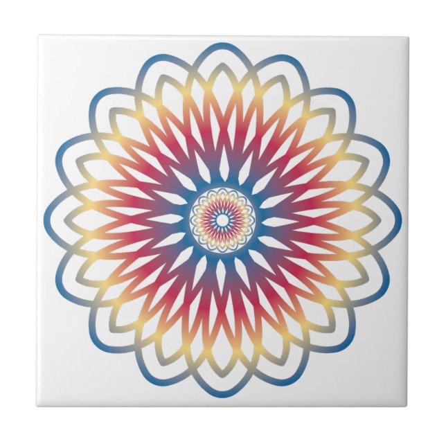 conception de mandala d'art de carreau décoratif (Devant)